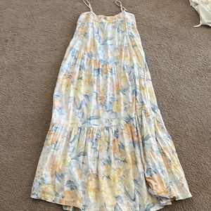 Abercrombie & Fitch Floral Maxi Dress - Blue, Yellow, Cream